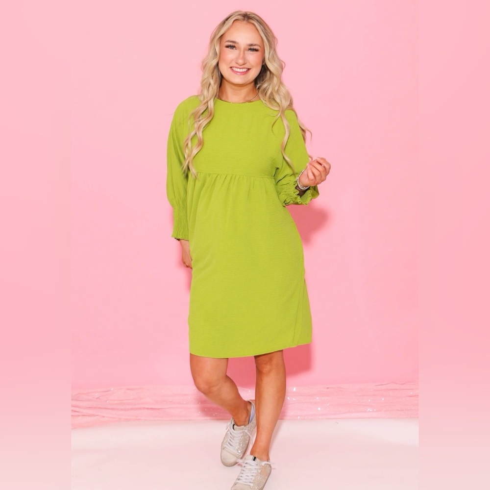 Ivy Jane Vibrant Green Long Sleeve Dress